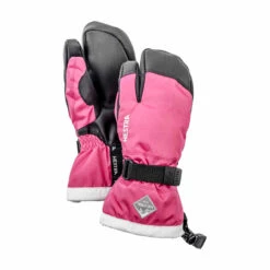 Hestra Gauntlet CZone Jr. 3 Finger Glove -Campman Sales Store Fuchsia Ivory 76524.1569528621