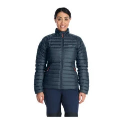 Rab Microlight Down Jacket - Women's -Campman Sales Store Womens Microlight Jacket OrionBlue QDB 17 ORB DETAIL4 57721.1667944559