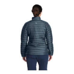 Rab Microlight Down Jacket - Women's -Campman Sales Store Womens Microlight Jacket OrionBlue QDB 17 ORB DETAIL5 32159.1667944562
