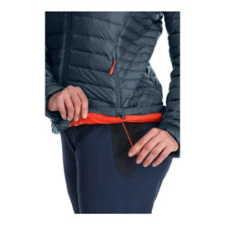 Rab Microlight Down Jacket - Women's -Campman Sales Store Womens Microlight Jacket OrionBlue QDB 17 ORB DETAIL9 91847.1667944569